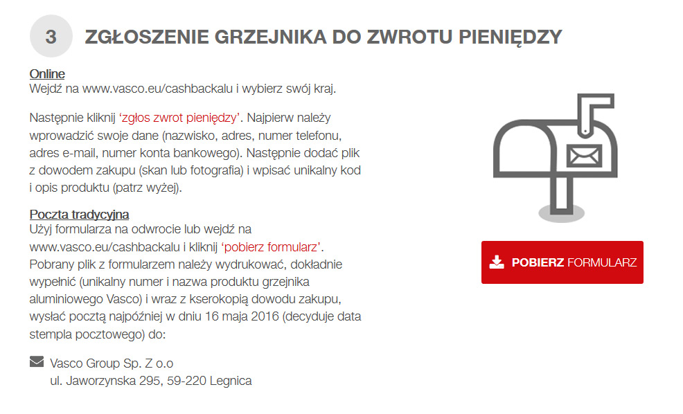 vasco cashback 2015 - grzejniki aluminiowe